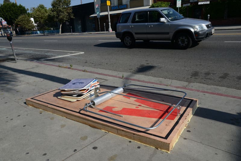 Currently residing in Los Angeles, many know him as the artist who built a tiny wall around Trump’s star on the Hollywood walk of fame. 