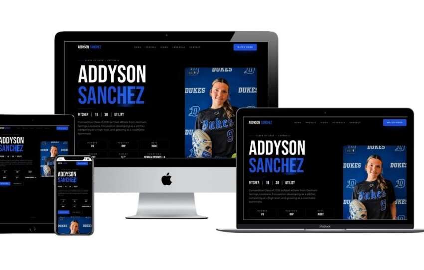 Class of 2030 Softball Pitcher Addyson Sanchez Launches Custom Recruiting Website Built by BlakSheep Creative