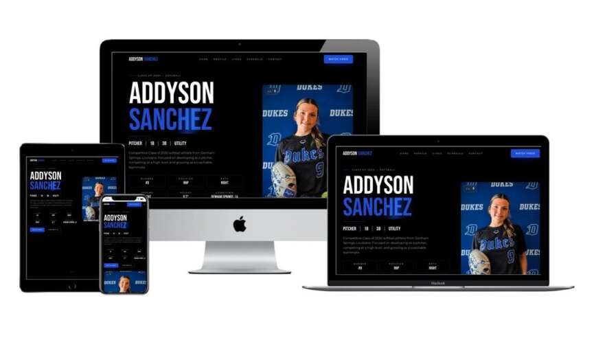 Class of 2030 Softball Pitcher Addyson Sanchez Launches Custom Recruiting Website Built by BlakSheep Creative